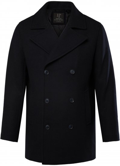 JP1880 Caban Short Double-breasted Overcoat Navy - Jakker - Jakker i store størrelser, 2XL- 12XL