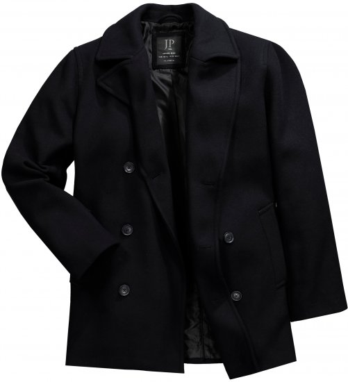 JP1880 Caban Short Double-breasted Overcoat Navy - Jakker - Jakker i store størrelser, 2XL- 12XL