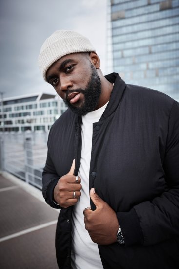 STHUGE Bomber Jacket Quilted Black - Jakker - Jakker i store størrelser, 2XL- 12XL