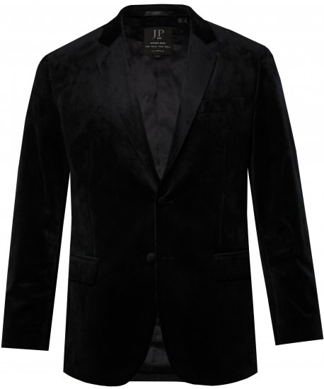 JP1880 Jacket Velvet Business Smoking Black - Habitter og blazere - Habitter og jakkesæt i store størrelser
