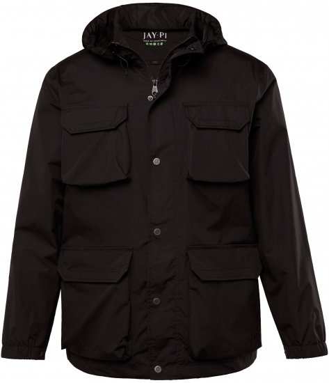 Jay-Pi Jacket Technical Weatherproof Stomach Fit Black - Jakker - Jakker i store størrelser, 2XL- 12XL