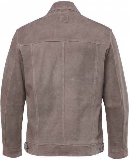 JP1880 Leather Jacket Lamskin Suede Grey - Jakker - Jakker i store størrelser, 2XL- 12XL