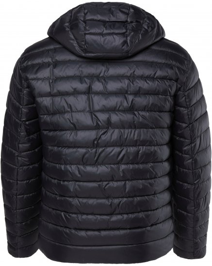 JAY-PI Lightly Quilted Jacket with a Hoodie Black - Jakker - Jakker i store størrelser, 2XL- 12XL