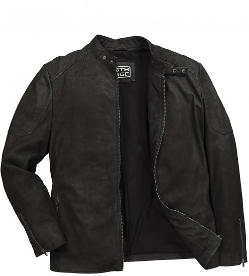 STHUGE Leather Biker Jacket Lamb Nappa Leather Black - Jakker - Jakker i store størrelser, 2XL- 12XL