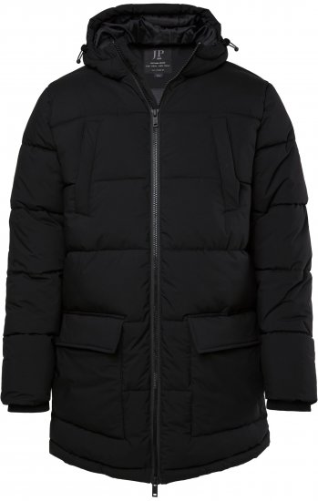 JP1880 Quilted Parka with Multiple Pockets Black - Jakker - Jakker i store størrelser, 2XL- 12XL