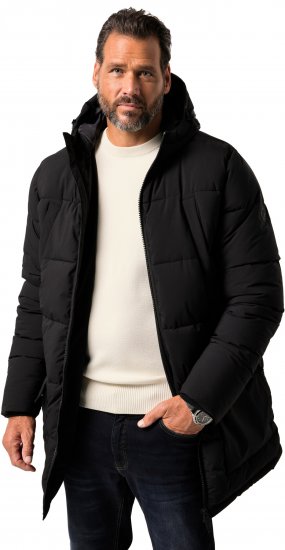 JP1880 Quilted Parka with Multiple Pockets Black - Jakker - Jakker i store størrelser, 2XL- 12XL