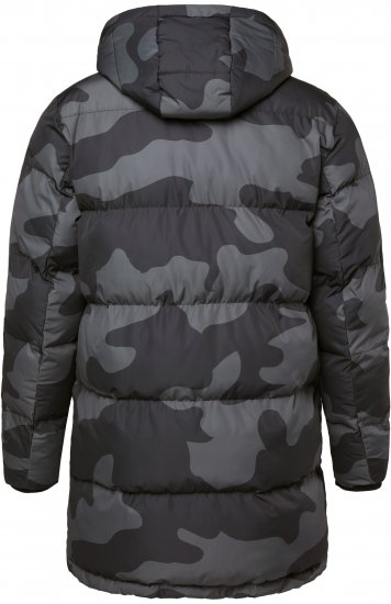 JP1880 Quilted Parka with Camouflage Drawstring Waist Black - Jakker - Jakker i store størrelser, 2XL- 12XL