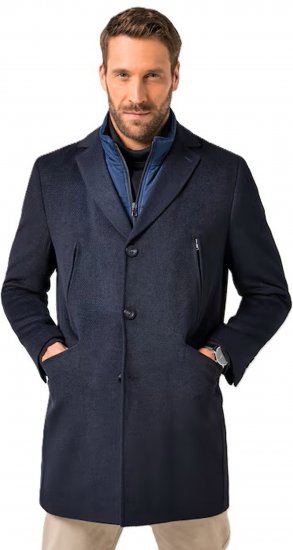 JP1880 Coat Flexnamic With Removable Insert Navy - Jakker - Jakker i store størrelser, 2XL- 12XL