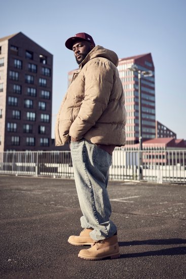 STHUGE Jacket Puffer With Warm Quilting Beige - Jakker - Jakker i store størrelser, 2XL- 12XL