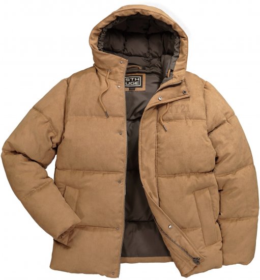 STHUGE Jacket Puffer With Warm Quilting Beige - Jakker - Jakker i store størrelser, 2XL- 12XL