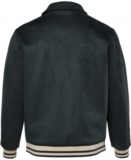 JP1880 Blouson Velour with Chest Embroidery Dark Green - Jakker - Jakker i store størrelser, 2XL- 12XL
