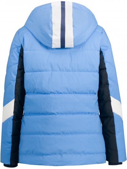 Ulla Popken HYPRAR Chevron Stripe Triple Function Quilted Fully Lined Ski Jacket Pastel Petrol - Jakker - 