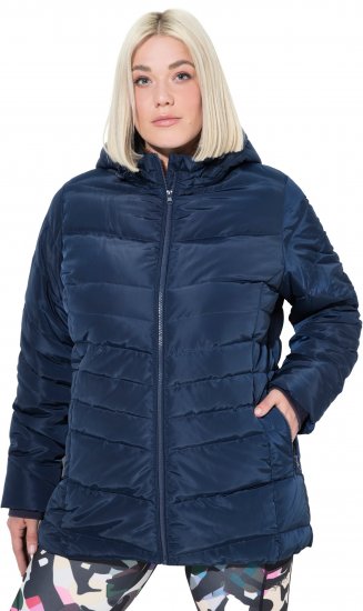 Ulla Popken Quilted Water Repellent Jacket Navy Blue - Jakker & Frakker - 
