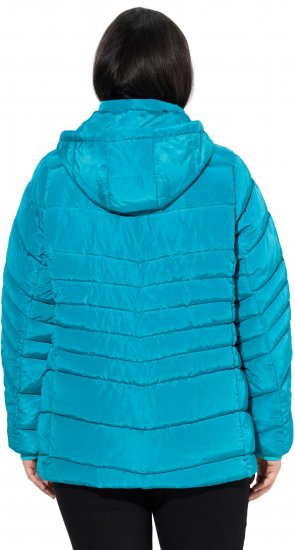Ulla Popken Quilted Water Repellent Jacket Turquoise - Jakker - 
