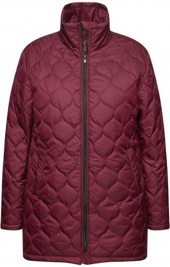Ulla Popken HYPRAR Water-Repellent Quilted Jacket Wine Red - Jakker - 
