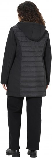 Ulla Popken HYPRAR Mixed Texture Water-Repellent Jacket Black - Jakker - 