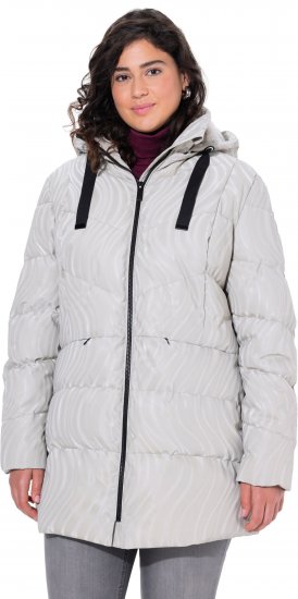 Ulla Popken HYPRAR Wave Quilted Water-Repellent Jacket Off-White - Jakker - 