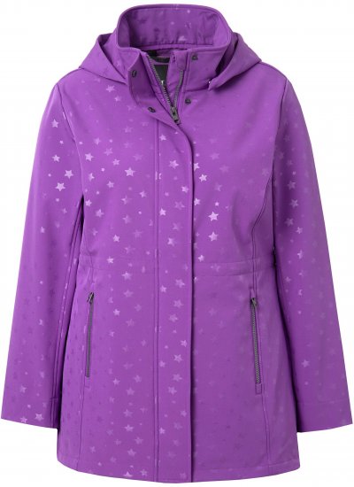 Ulla Popken HYPRAR Star Print Softshell Jacket Purple - Jakker - 