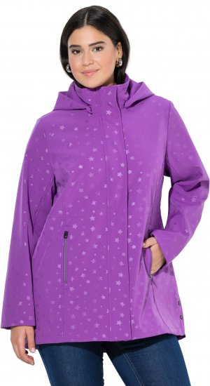 Ulla Popken HYPRAR Star Print Softshell Jacket Purple - Jakker - 