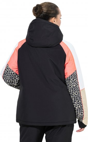 Ulla Popken HYPRAR Patchwork Sleeve Performance Jacket Black - Jakker - 