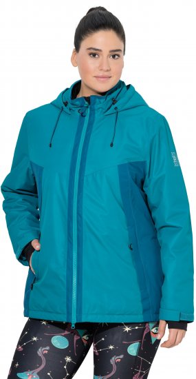 Ulla Popken HYPRAR Triple Function Two-Tone Ski Jacket Emerald Blue - Jakker - 