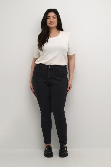 Kaffe Curve Laurina Jeans Vasket Sort Denim - Jeans & Bukser i Store Størrelser – Plus Size - 