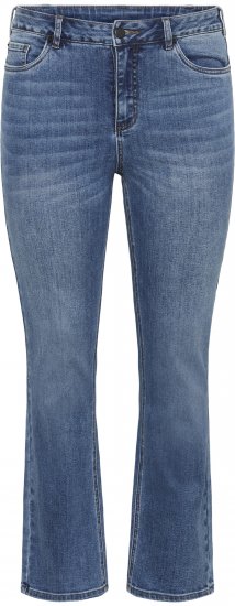 Kaffe Curve Dina Straight jeans i normal længde Blå - Jeans & Bukser i Store Størrelser – Plus Size - 