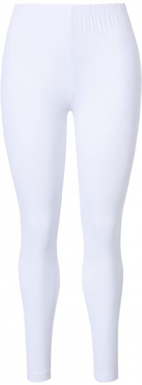 Ulla Popken Basic Stretch Knit Ankle Length Leggings Snow White - Jeans & Bukser i Store Størrelser – Plus Size - 