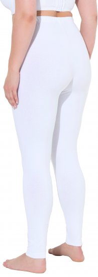 Ulla Popken Basic Stretch Knit Ankle Length Leggings Snow White - Jeans & Bukser i Store Størrelser – Plus Size - 