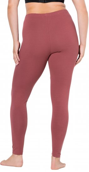 Ulla Popken Basic Stretch Knit Ankle Length Leggings Brick Red - Jeans & Bukser i Store Størrelser – Plus Size - 