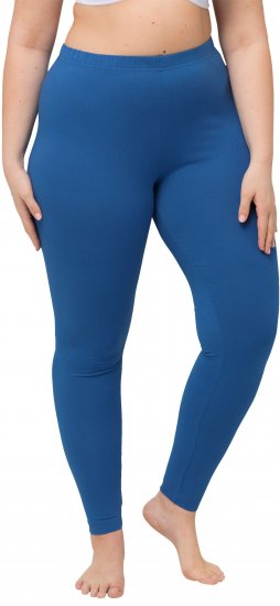 Ulla Popken Basic Stretch Knit Ankle Length Leggings Grey Blue - Jeans & Bukser i Store Størrelser – Plus Size - 