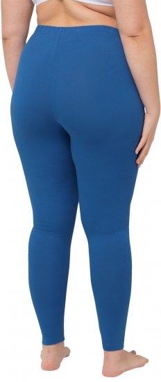 Ulla Popken Basic Stretch Knit Ankle Length Leggings Grey Blue - Jeans & Bukser i Store Størrelser – Plus Size - 