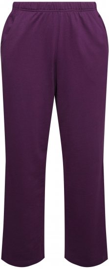 Ulla Popken Pull On Knit Straight Leg Pocket Pants Dark Blackberry - Jeans & Bukser i Store Størrelser – Plus Size - 