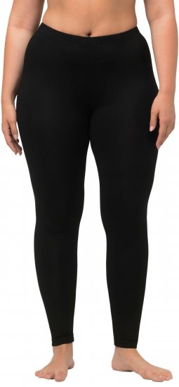 Ulla Popken Viscose Spandex Leggings Black - Jeans & Bukser i Store Størrelser – Plus Size - 
