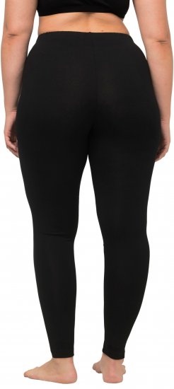 Ulla Popken Viscose Spandex Leggings Black - Jeans & Bukser i Store Størrelser – Plus Size - 