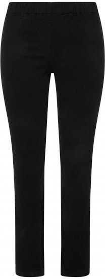 Ulla Popken Denim Look All Elastic Pocket Sienna Jeggings Black - Jeans & Bukser i Store Størrelser – Plus Size - 