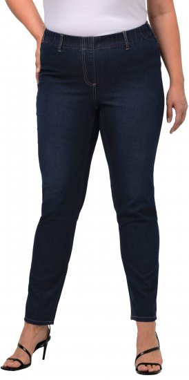 Ulla Popken Denim Look All Elastic Pocket Sienna Jeggings Dark Blue Denim - Jeans & Bukser i Store Størrelser – Plus Size - 