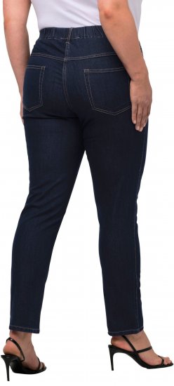 Ulla Popken Denim Look All Elastic Pocket Sienna Jeggings Dark Blue Denim - Jeans & Bukser i Store Størrelser – Plus Size - 
