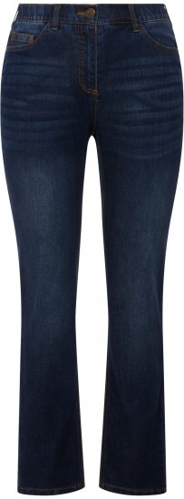 Ulla Popken Sammy Fit Slim Leg Stretch Jeans Blue Denim - Jeans & Bukser i Store Størrelser – Plus Size - 