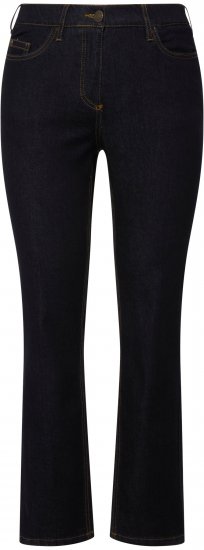 Ulla Popken Sammy Fit Slim Leg Stretch Jeans Dark Blue Denim - Jeans & Bukser i Store Størrelser – Plus Size - 