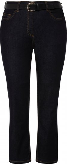 Ulla Popken Sammy Fit Slim Leg Stretch Jeans Dark Blue Denim - Jeans & Bukser i Store Størrelser – Plus Size - 
