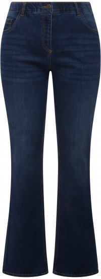 Ulla Popken Marie Fit Bootcut Stretch Jeans Blue Denim - Jeans & Bukser i Store Størrelser – Plus Size - 