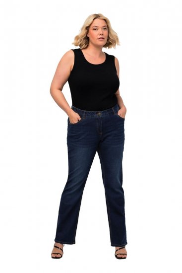 Ulla Popken Marie Fit Bootcut Stretch Jeans Blue Denim - Ulla Popken - Ulla Popken Plus Size Tøj