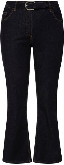 Ulla Popken Marie Fit Bootcut Stretch Jeans Dark Blue Denim - Jeans & Bukser i Store Størrelser – Plus Size - 