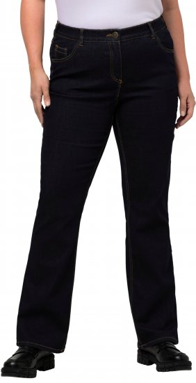 Ulla Popken Marie Fit Bootcut Stretch Jeans Dark Blue Denim - Jeans & Bukser i Store Størrelser – Plus Size - 