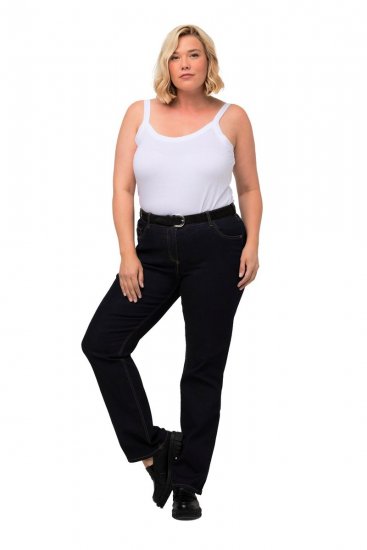 Ulla Popken Marie Fit Bootcut Stretch Jeans Dark Blue Denim - Ulla Popken - Ulla Popken Plus Size Tøj