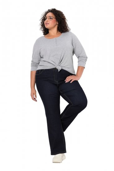 Ulla Popken Marie Fit Bootcut Stretch Jeans Dark Blue Denim - Ulla Popken - Ulla Popken Plus Size Tøj