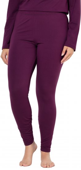 Ulla Popken Quick Dry Moisture Wicking Stretch Ski Leggings Grape Red - Jeans & Bukser i Store Størrelser – Plus Size - Jeans & bukser, EU 42-70