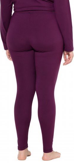 Ulla Popken Quick Dry Moisture Wicking Stretch Ski Leggings Grape Red - Jeans & Bukser i Store Størrelser – Plus Size - Jeans & bukser, EU 42-70