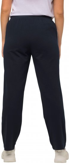 Ulla Popken Side Stripe Adjustable Drawstring Waist Joggers Navy - Jeans & Bukser i Store Størrelser – Plus Size - 